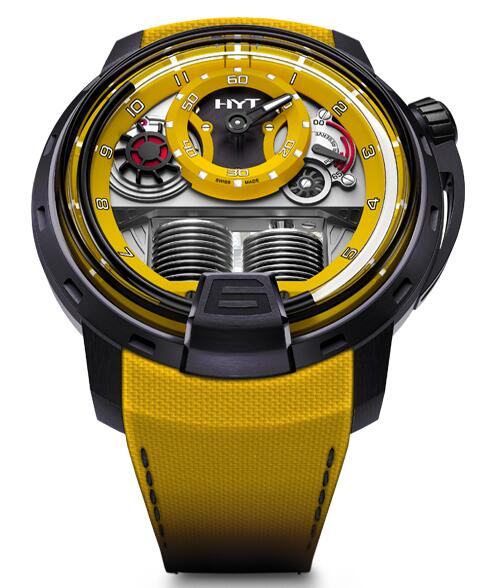 Review Replica HYT H1 colorblock-yellow 148-TT-80-NF-FY watch - Click Image to Close